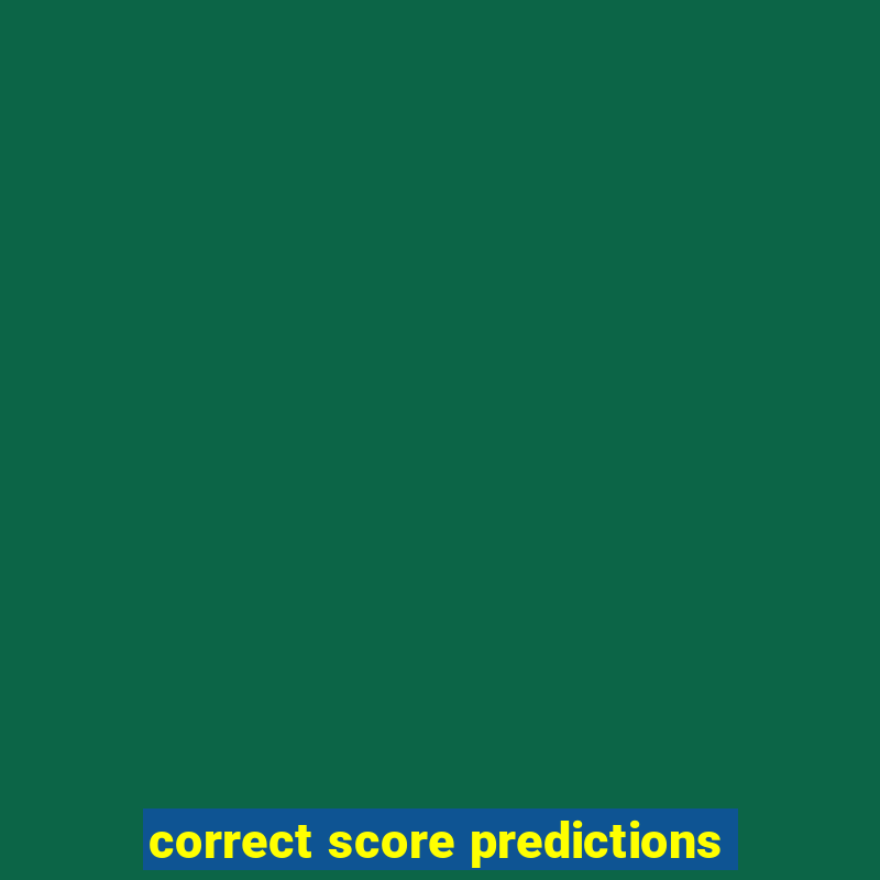 correct score predictions